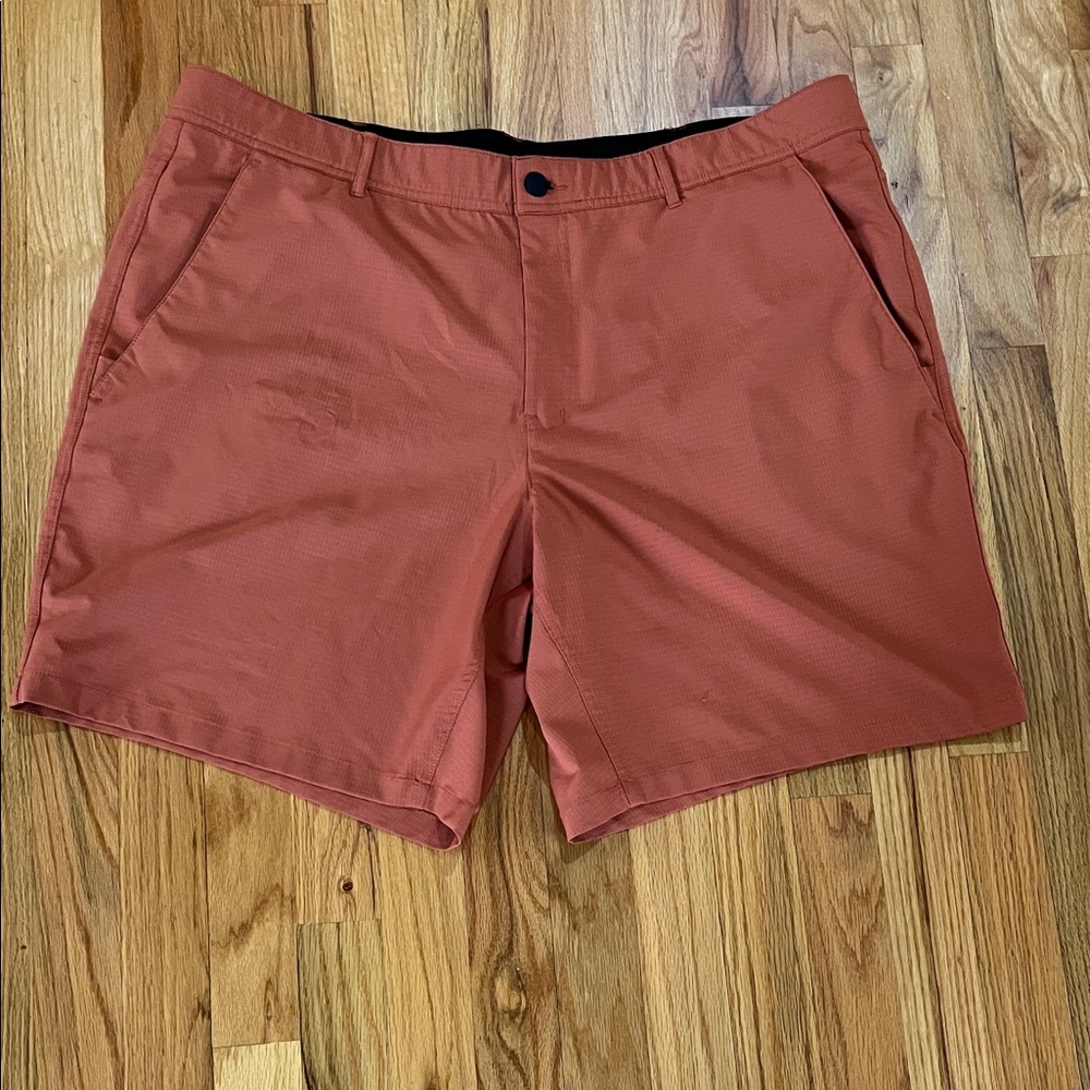 George Men's Terracotta Flat Front Shorts